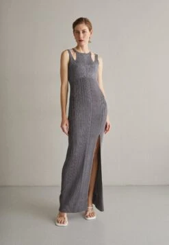 HERVE LEGER Variegated Rib Gown - Cocktailjurk - Grey