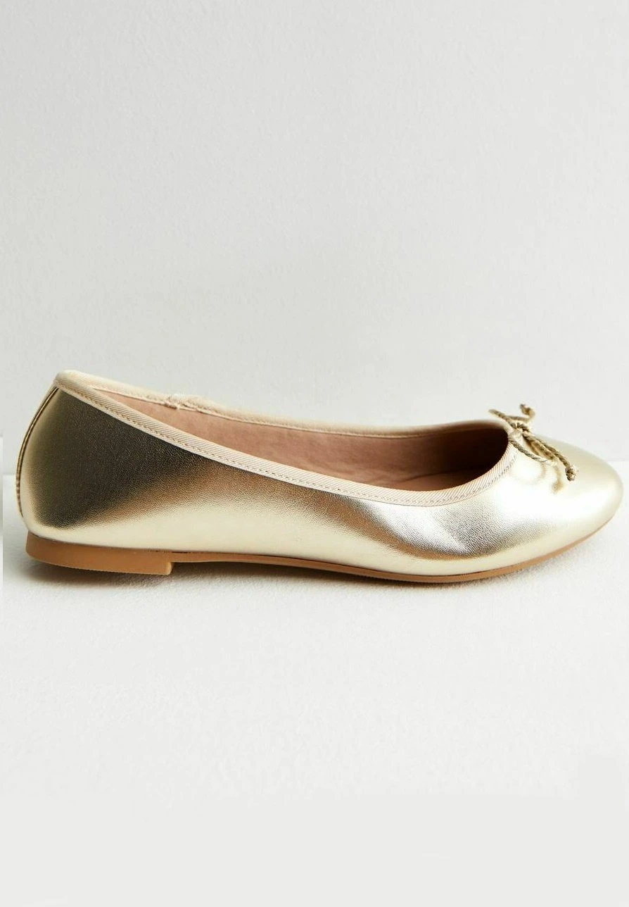 New Look Bow- Ballerina'S - Gold 2 New Look Bow- Ballerina'S - Gold - Afbeelding 2