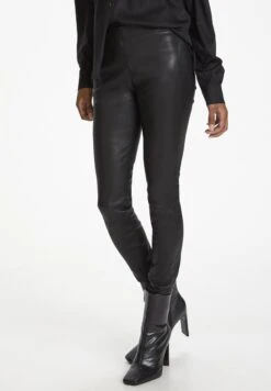 Memekb - Leren Broek - Meteorite Black