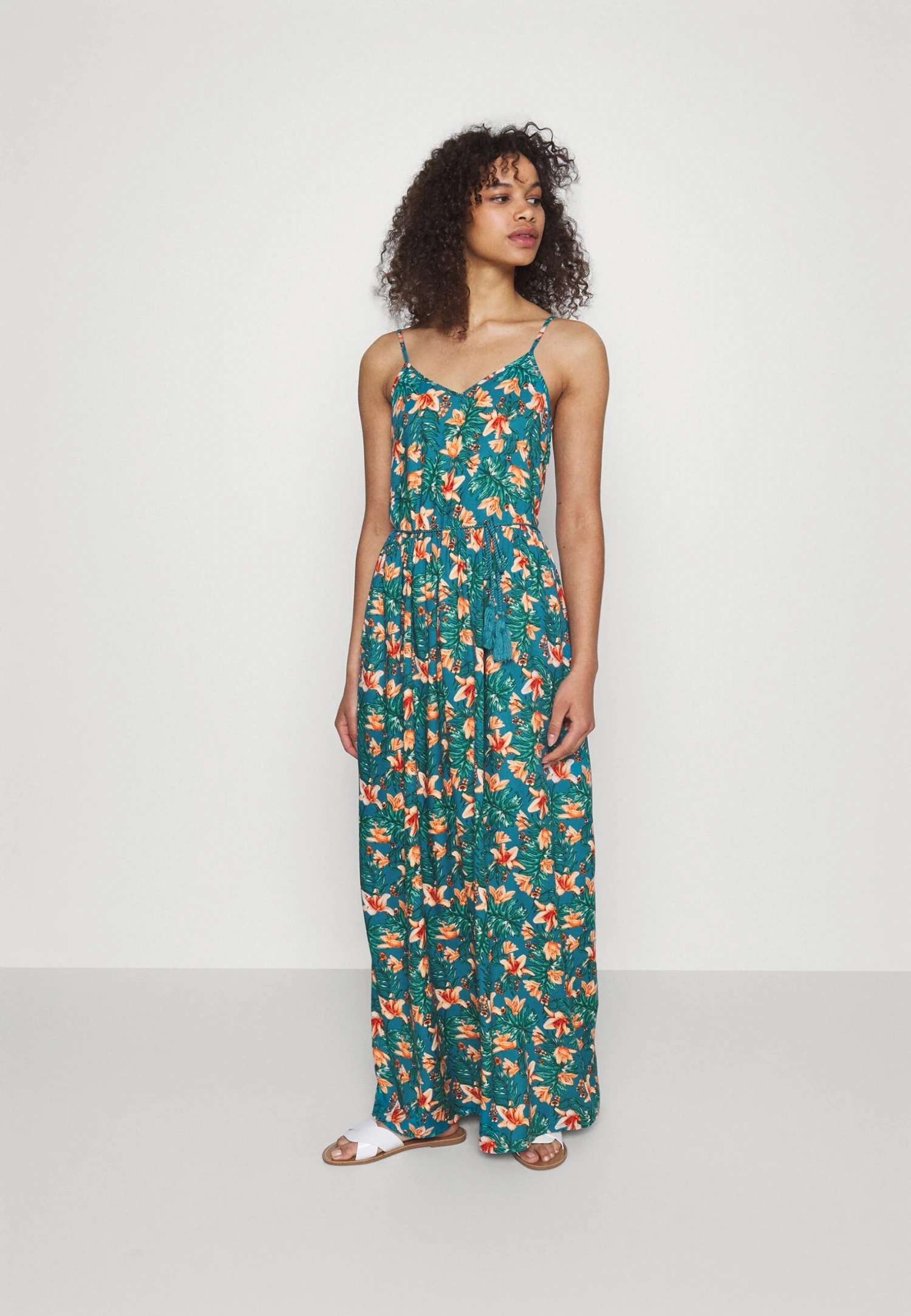 Jdysylvie Tropical Dress - Maxi-Jurk - Blue/Multi-Coloured 1 Jdysylvie Tropical Dress - Maxi-Jurk - Blue/Multi-Coloured
