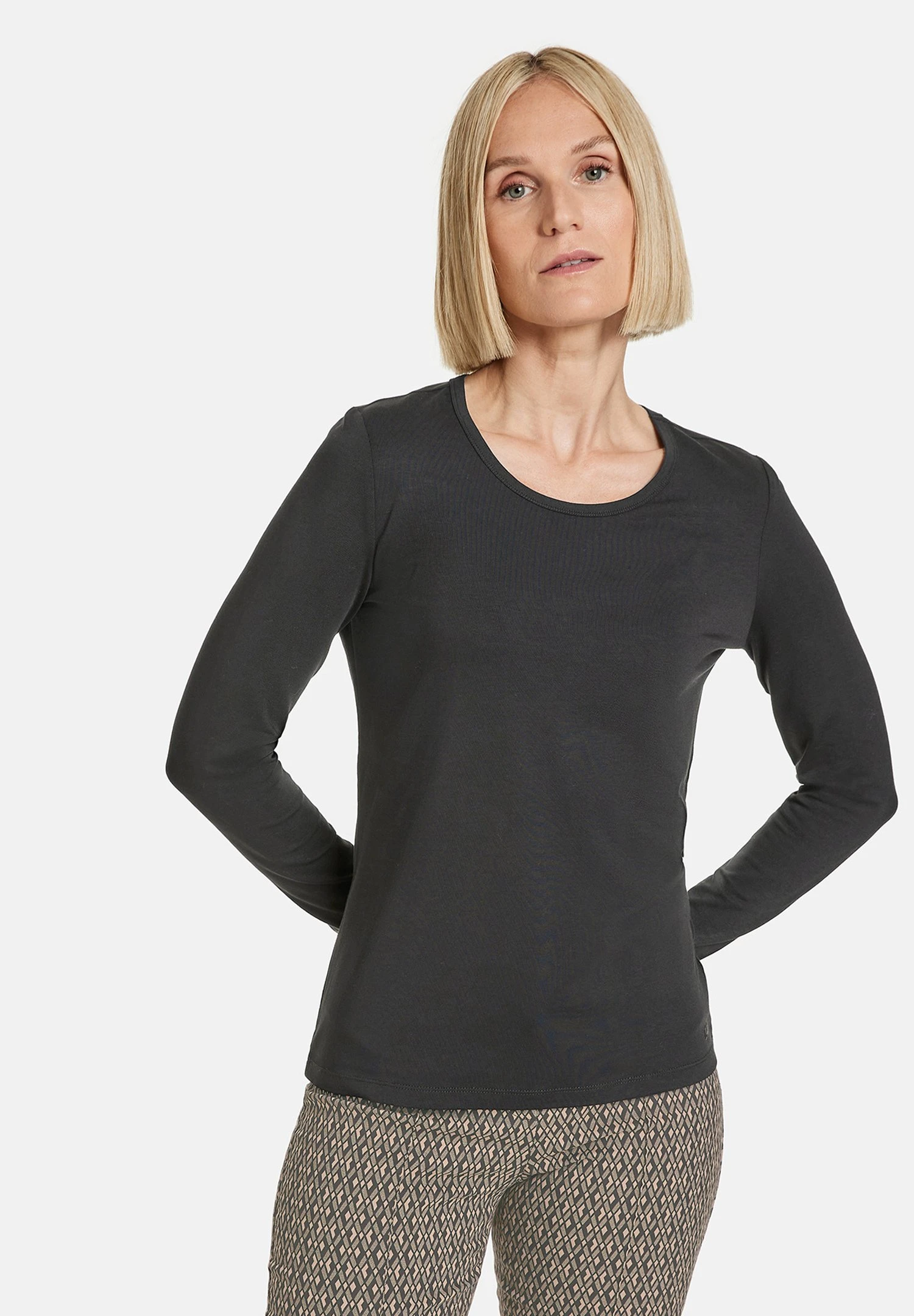 Gerry Weber Basic Shirt - Longsleeve - Schwarz 1 Gerry Weber Basic Shirt - Longsleeve - Schwarz