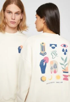 Kaotiko Crew Minimal Unisex - Sweater - Ivory -Kleding Discount Winkel 8dfb28f7213d45819ebd16d219d866cc