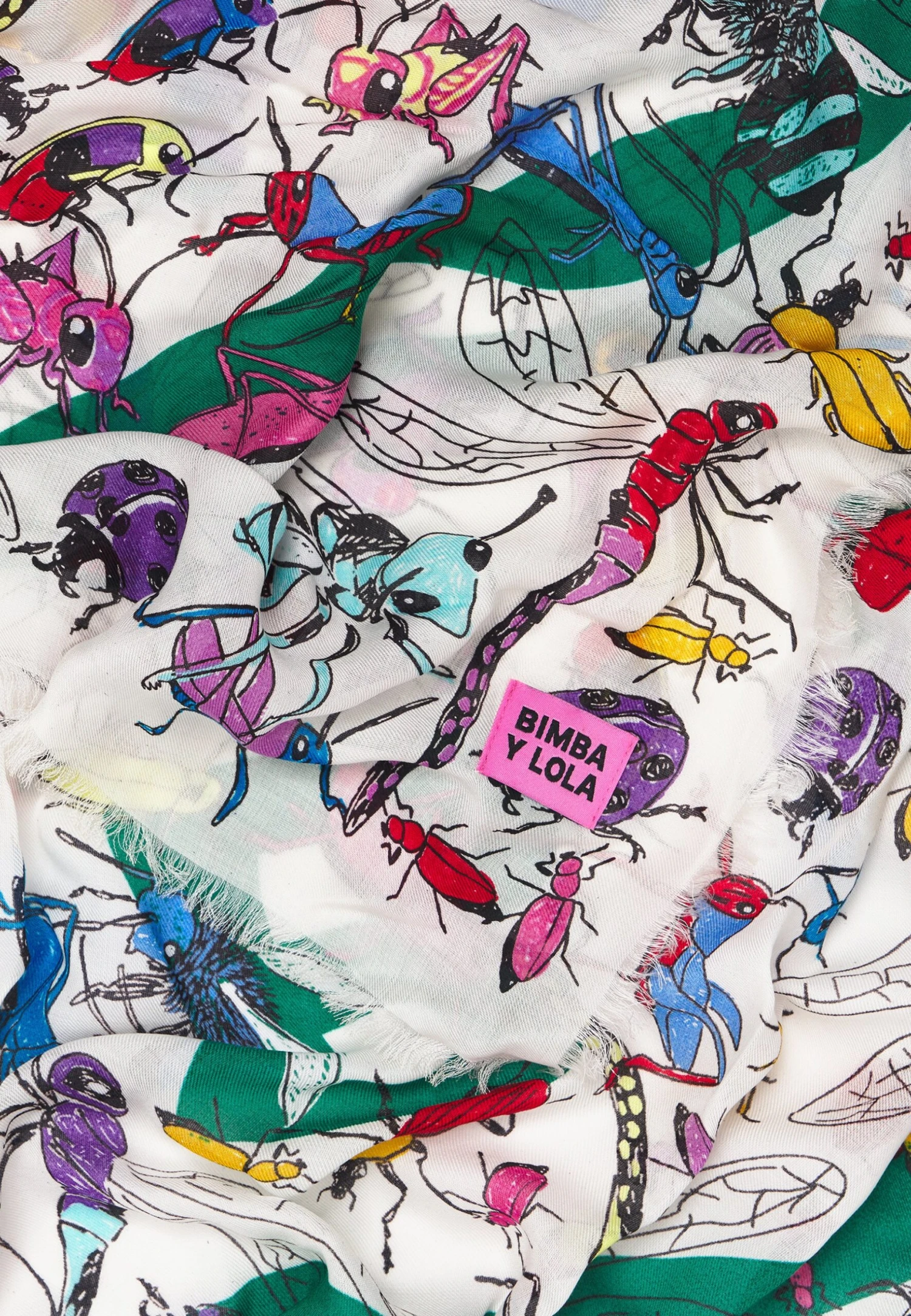 White Insects And Logo - Sjaal - Off White 3 White Insects And Logo - Sjaal - Off White - Afbeelding 3