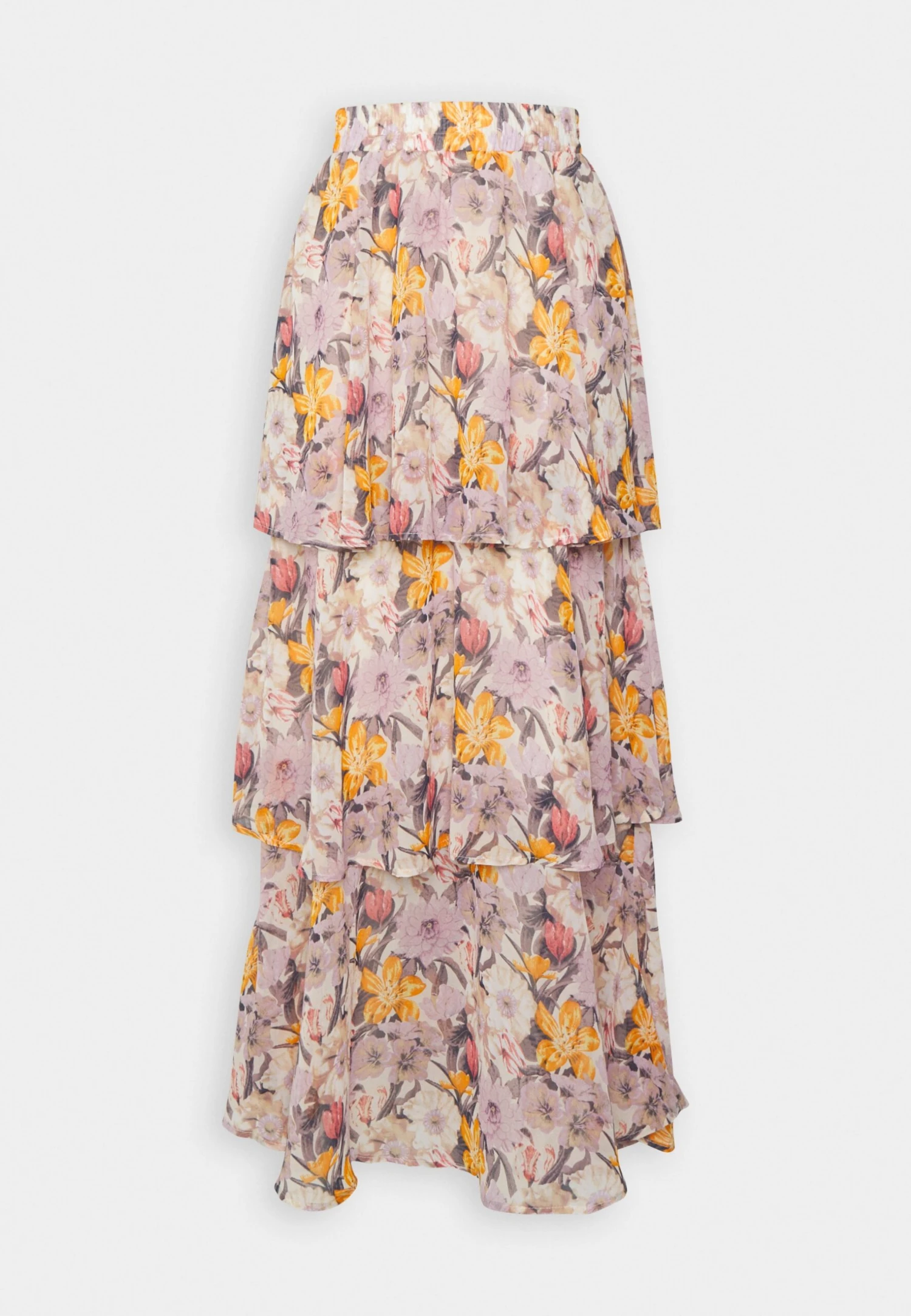 Kaffe Sorita Skirt - Maxirok - Beige/Pink/Orange 6 Kaffe Sorita Skirt - Maxirok - Beige/Pink/Orange - Afbeelding 6