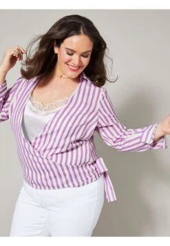 2-In-1-Gestreift - Blouse - Lila -Kleding Discount Winkel a09f65b42b5c435f9e9ea1625de4a59e