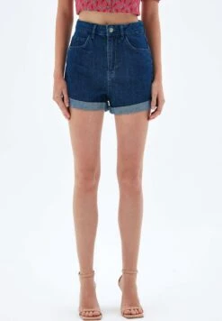 Double Leg - Jeansshort - Navy Blue