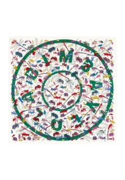 White Insects And Logo - Sjaal - Off White