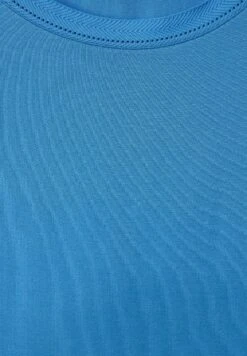 STREET ONE Mit Dekotape - T-Shirt Basic - Blau -Kleding Discount Winkel b215f0fed5e242ed9ff7f0ef44141ce2