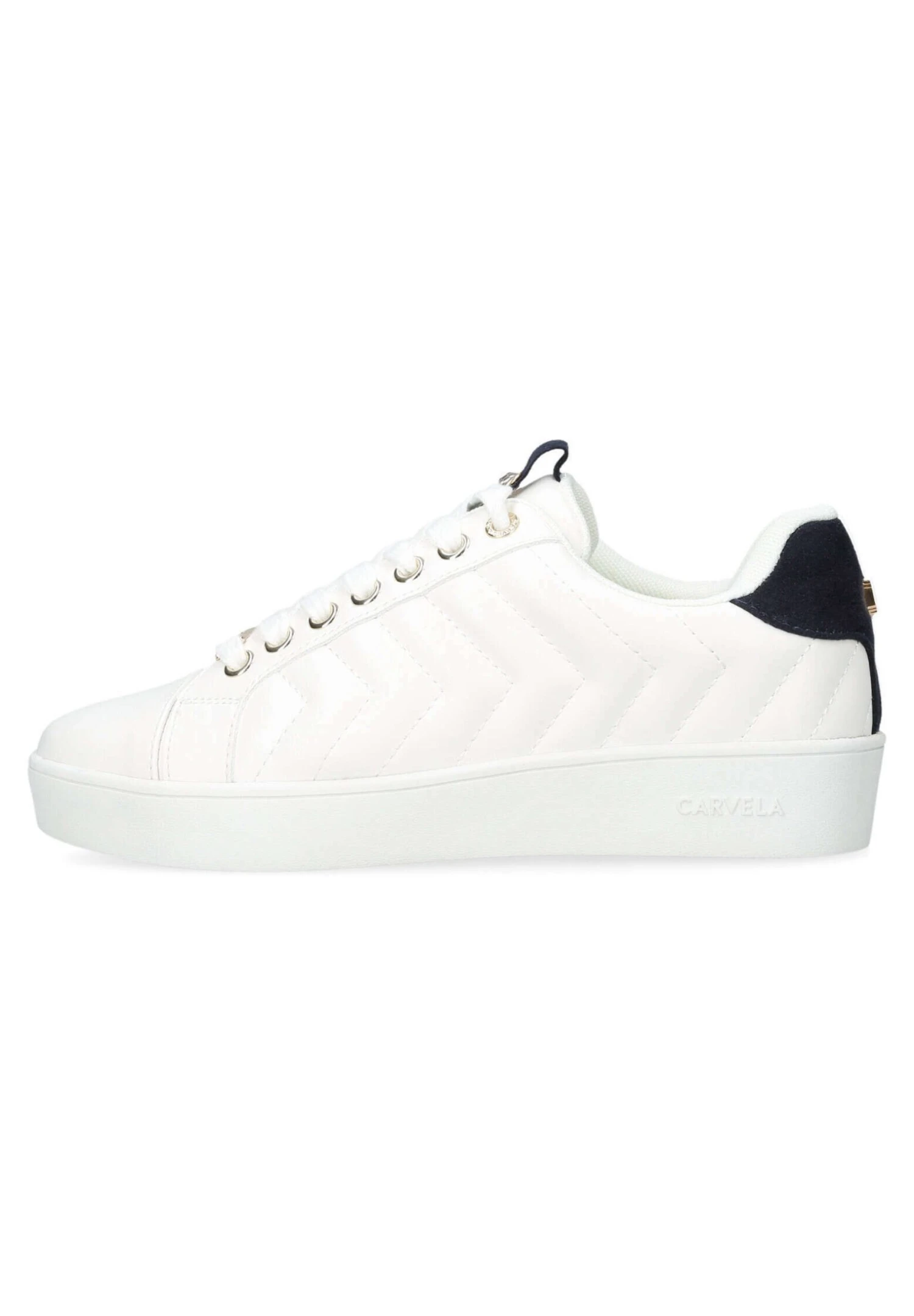 Carvela Joyful Quilt - Sneakers Laag - White/Navy 1 Carvela Joyful Quilt - Sneakers Laag - White/Navy
