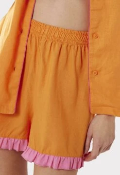 Set Ruffle Trim- Pyjama - Orange -Kleding Discount Winkel b37eb61dcbeb4a869bf081071c544292