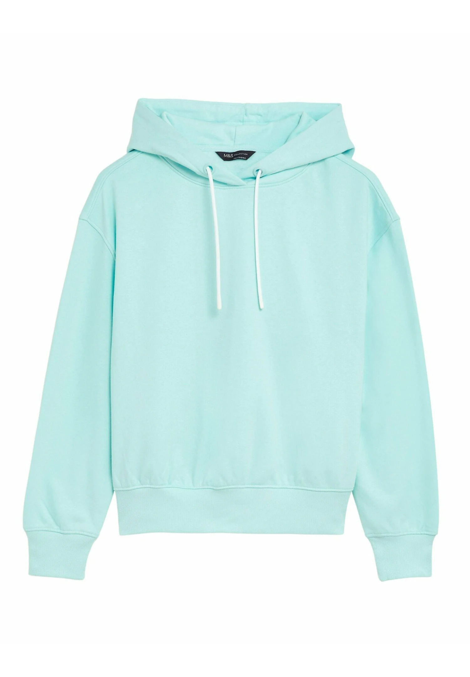 Marks & Spencer Cotton Rich Cropped - Hoodie - Pale Aqua 5 Marks & Spencer Cotton Rich Cropped - Hoodie - Pale Aqua - Afbeelding 5