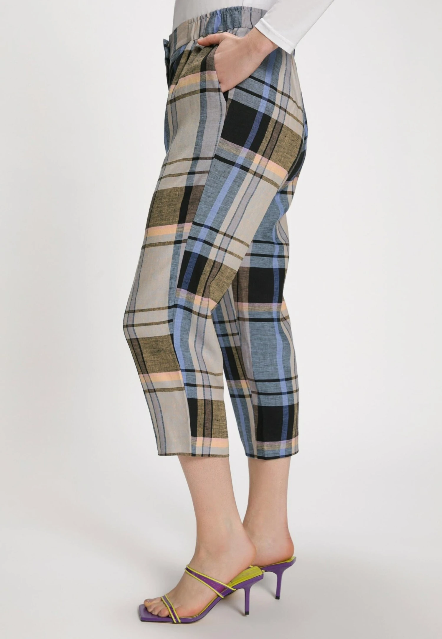 Ulla Popken Broek - Camel Multi 4 Ulla Popken Broek - Camel Multi - Afbeelding 4