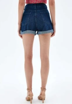 Double Leg - Jeansshort - Navy Blue -Kleding Discount Winkel baecc8885d3a44ab85a241a141603061