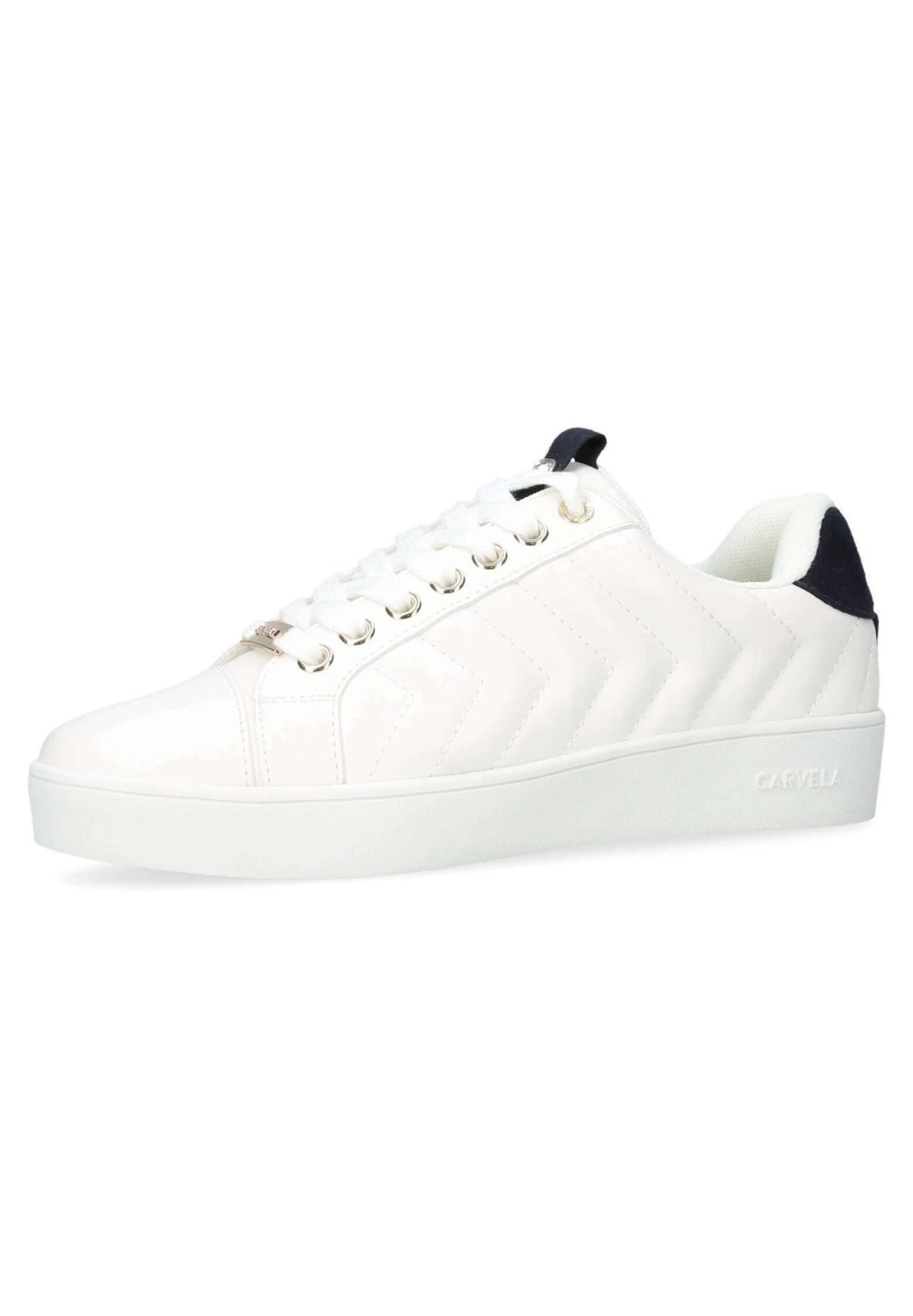 Carvela Joyful Quilt - Sneakers Laag - White/Navy 2 Carvela Joyful Quilt - Sneakers Laag - White/Navy - Afbeelding 2