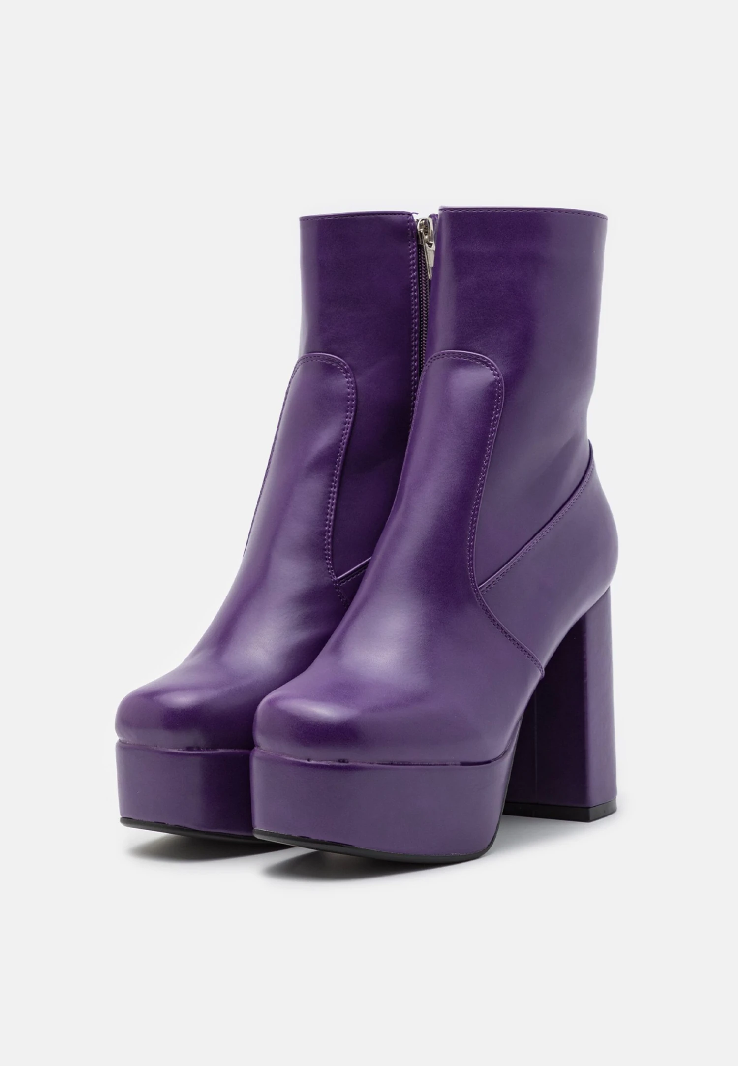 Lamoda Making Moves- Enkellaarsjes Met Hoge Hak - Purple 3 Lamoda Making Moves- Enkellaarsjes Met Hoge Hak - Purple - Afbeelding 3