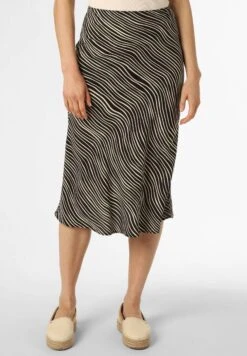 Marie Lund A-Lijn Rok - Schwarz/Ecru