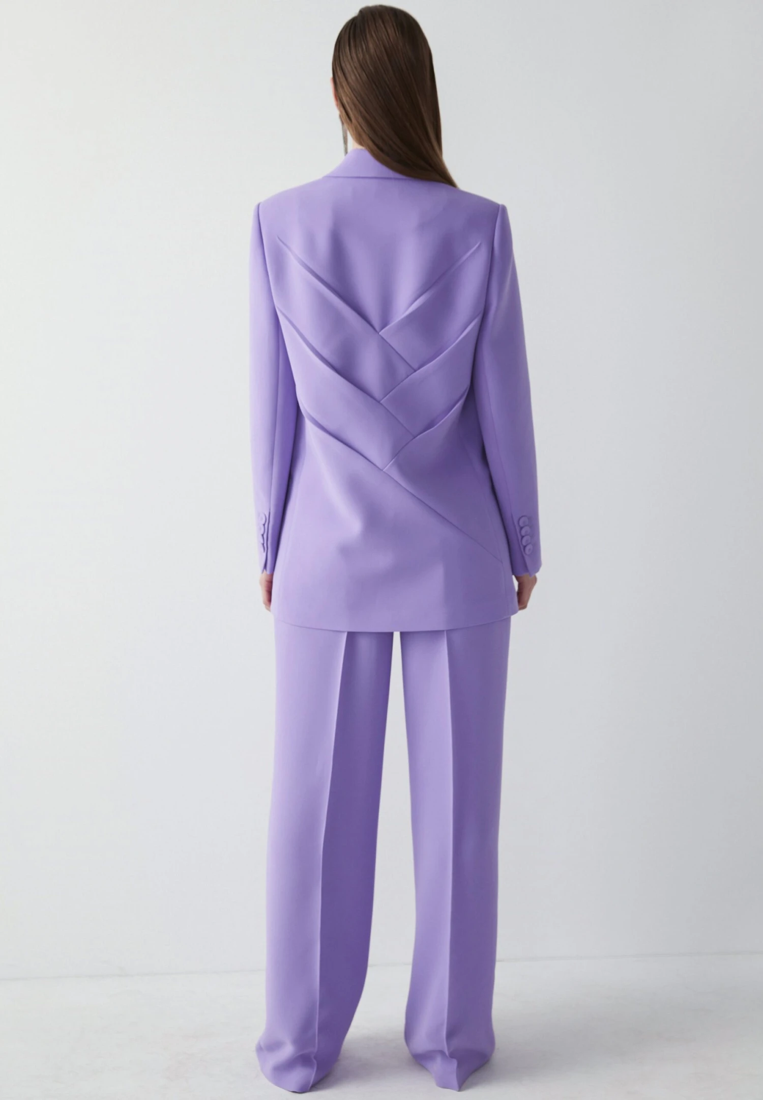 Ipekyol Relaxed Fit Mono Collar With Stitch Detail - Halflange Jas - Lavander 3 Ipekyol Relaxed Fit Mono Collar With Stitch Detail - Halflange Jas - Lavander - Afbeelding 3