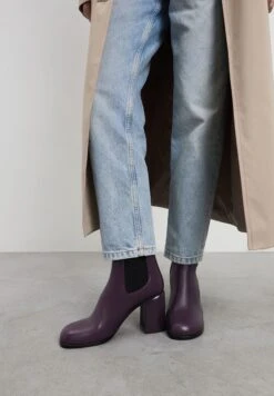 Chelsea - Enkellaarsjes Met Hoge Hak - Purple