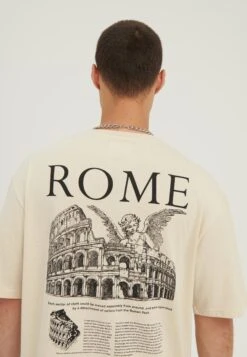 YOURTURN Rome Tee Unisex - T-Shirt Print - Mottled Light Brown -Kleding Discount Winkel c774f4903f4a4a26b535e119279a3abe