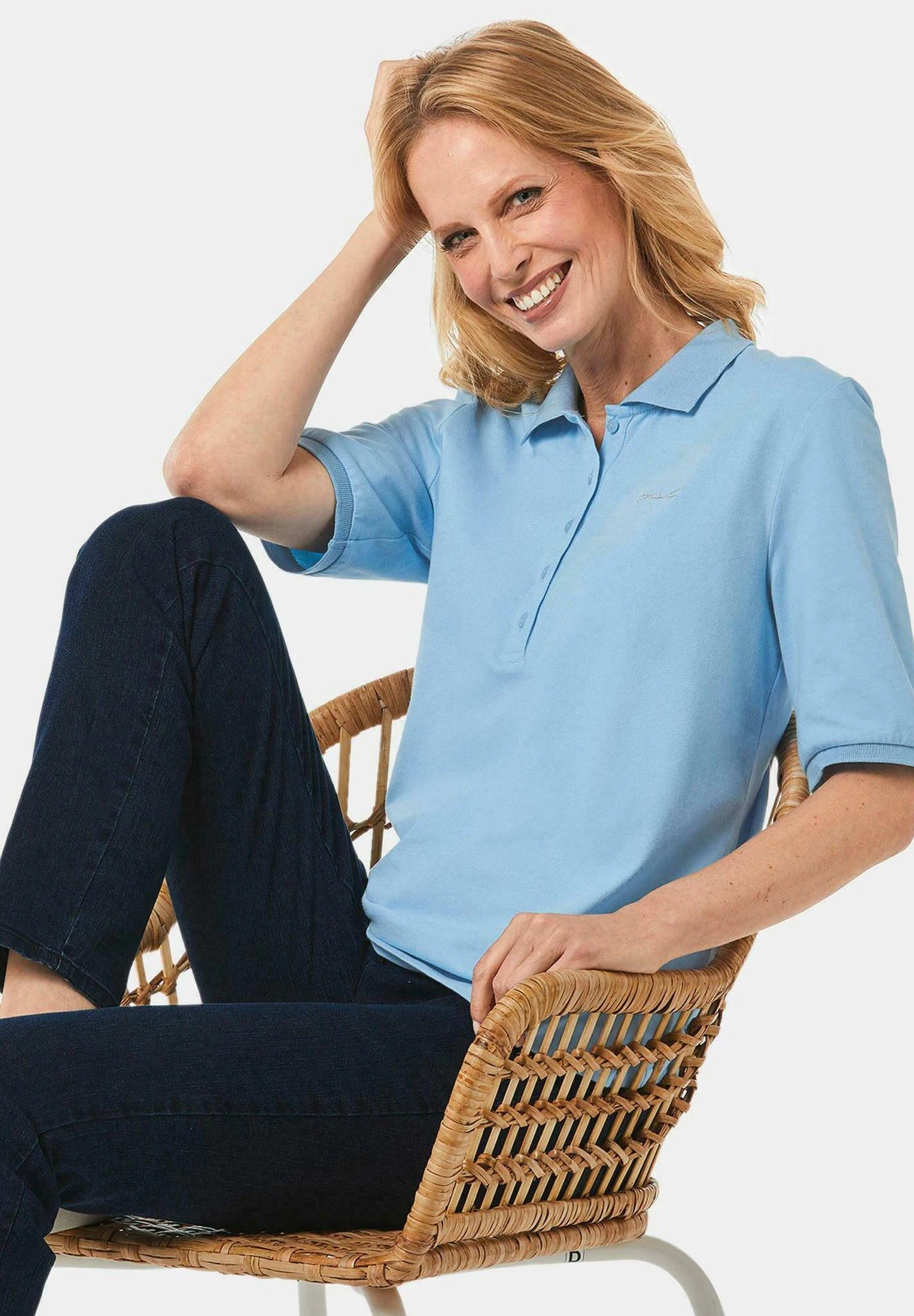 GOLDNER Poloshirt - Sky Blue 5 GOLDNER Poloshirt - Sky Blue - Afbeelding 5