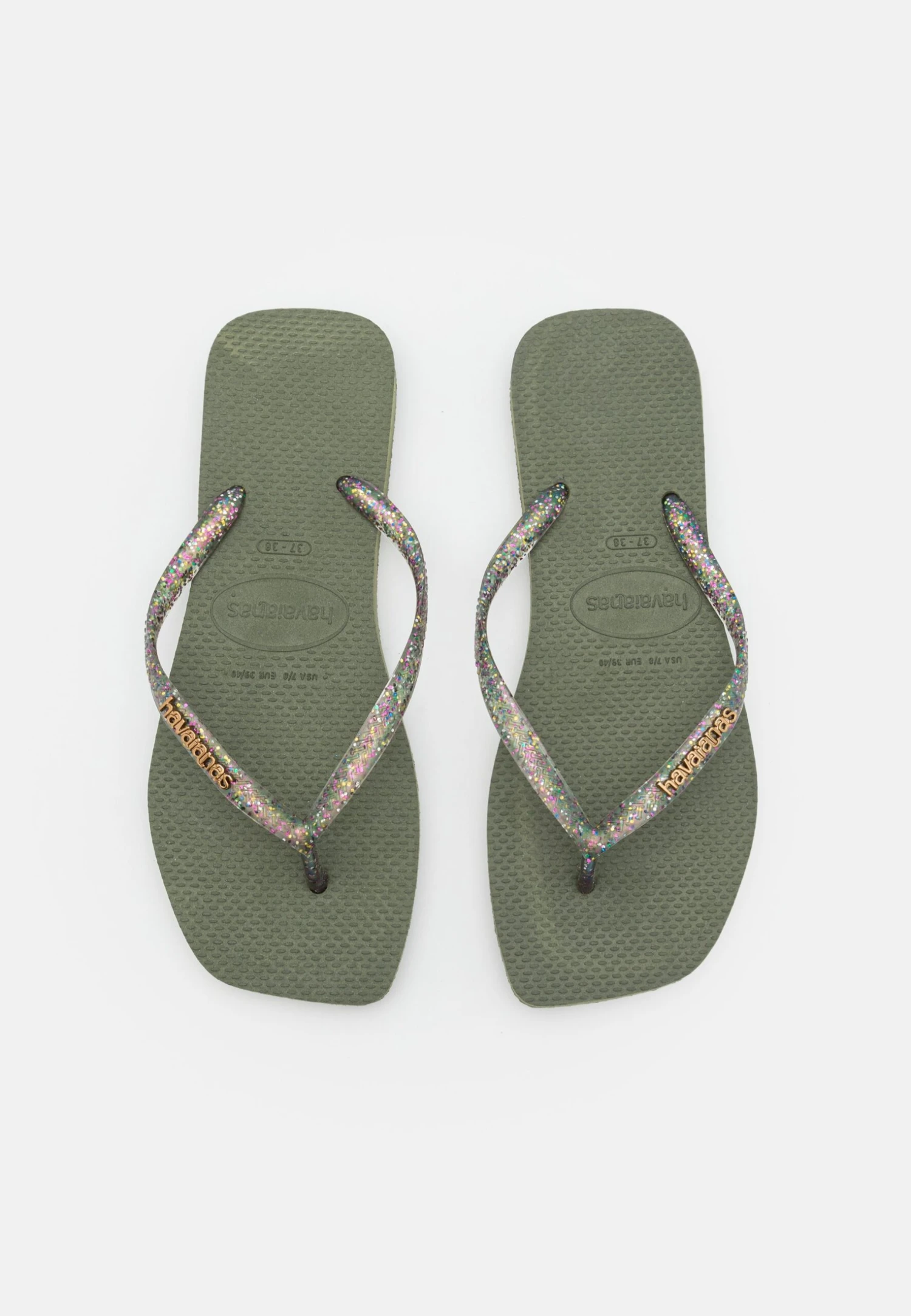 Havaianas Slim Square Logo Metallic - Teenslippers - Green 6 Havaianas Slim Square Logo Metallic - Teenslippers - Green - Afbeelding 6