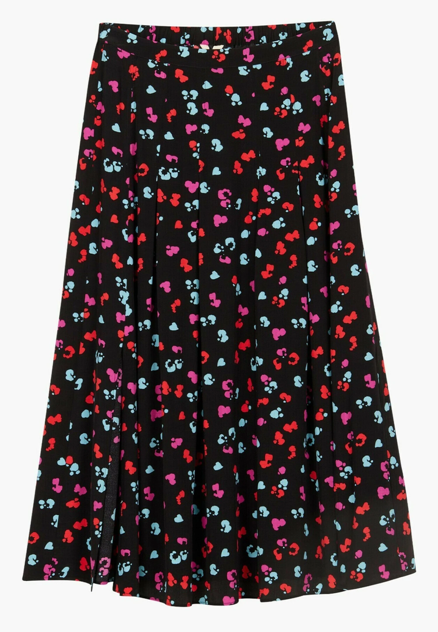 Kylie - A-Lijn Rok - Floral Heart Black Multi 4 Kylie - A-Lijn Rok - Floral Heart Black Multi - Afbeelding 4