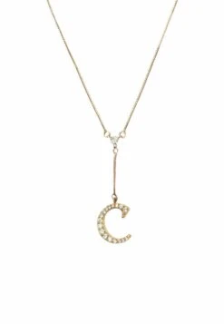 Initial Alphabet Letter C Pendant- Ketting - Gold-Coloured -Kleding Discount Winkel cf807c081fe54e748d719d02e6962572