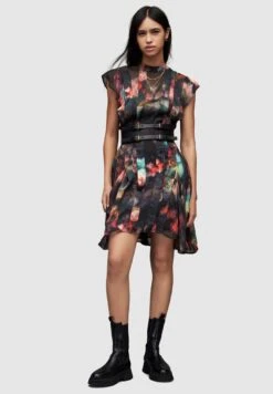 AllSaints Fleur - Jurk - Deep Smoke Blue