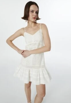 Twist Regular Fit Scallop - Jurk - White