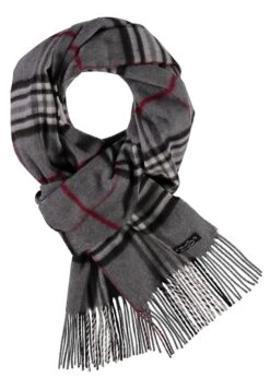 FRAAS Cashmink Mit Karomuster - Sjaal - Mid Grey -Kleding Discount Winkel d828571c93e3420e9e007a2cdb83377e