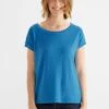 STREET ONE Mit Dekotape - T-Shirt Basic - Blau