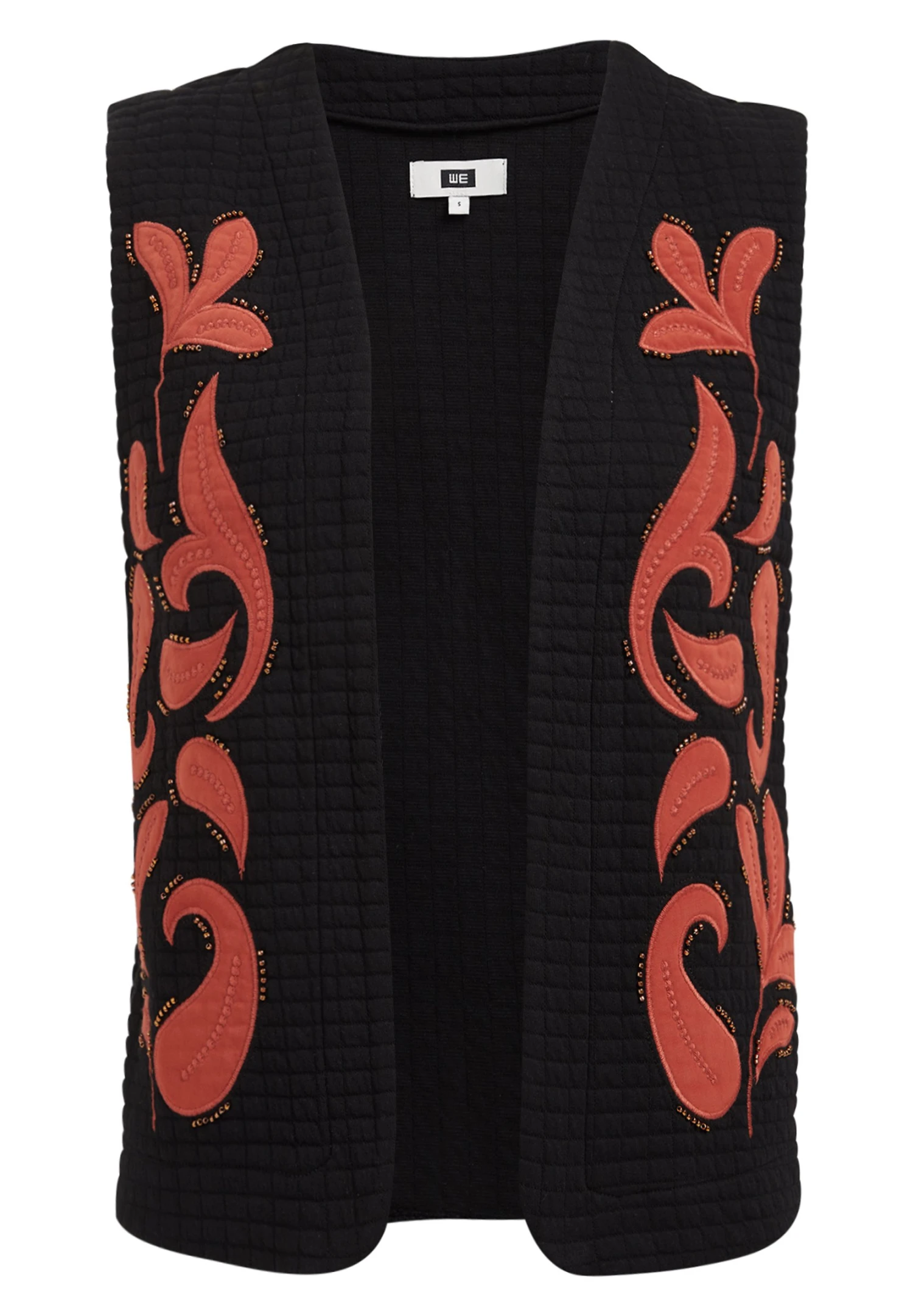 WE FASHION Met Embroidery - Bodywarmer - Black 6 WE FASHION Met Embroidery - Bodywarmer - Black - Afbeelding 6