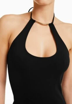 BERSHKA Midi - Etui-Jurk - Black -Kleding Discount Winkel e16749f0da664d5eab558d3be294bbfd