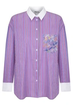 Ipekyol Oversize Striped Poplin With Embroidered Pocket - Overhemd - Lilac -Kleding Discount Winkel e2f814c379fb4f669861f4b397134589