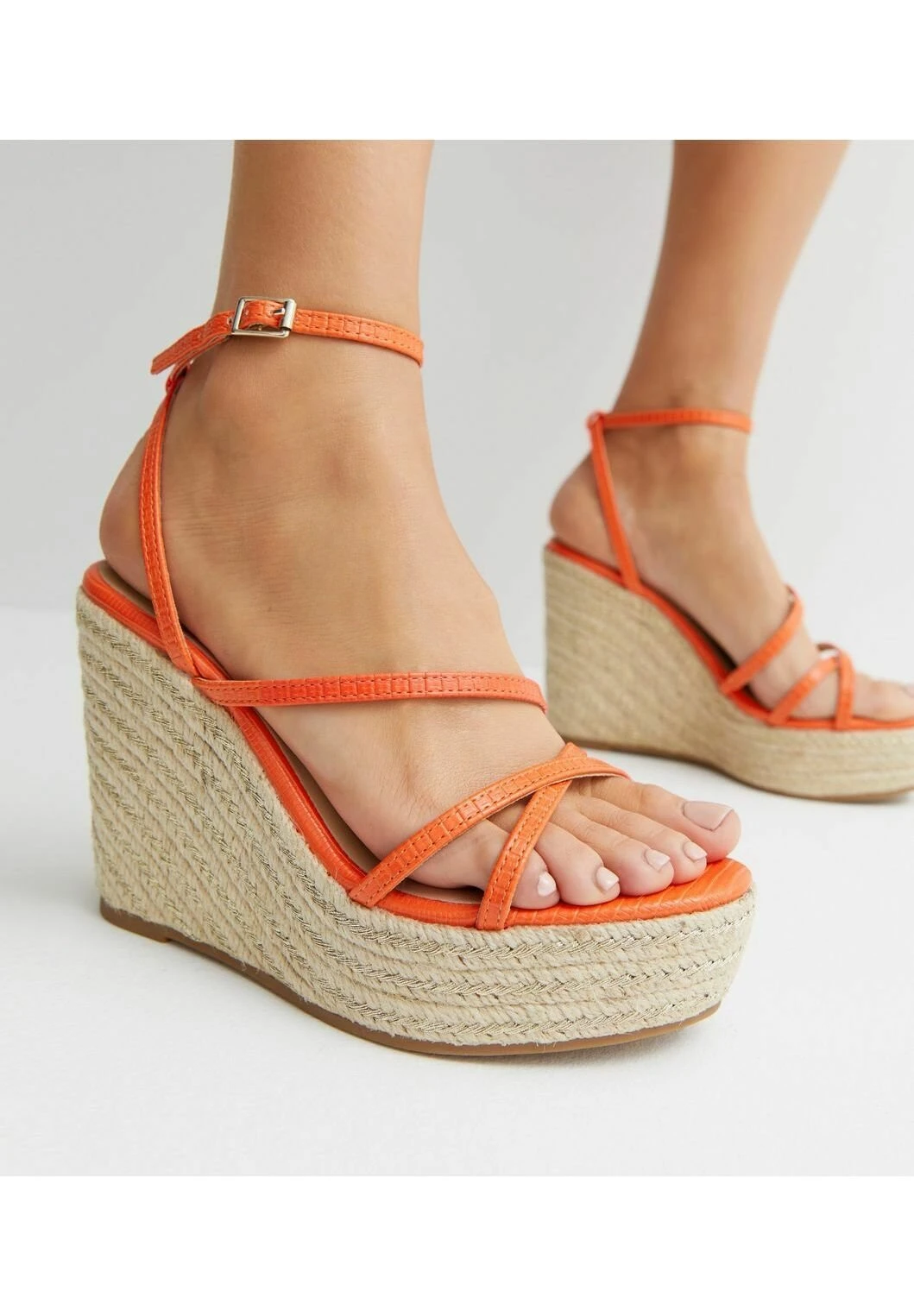New Look Sandalen Met Sleehak - Bright Orange 1 New Look Sandalen Met Sleehak - Bright Orange