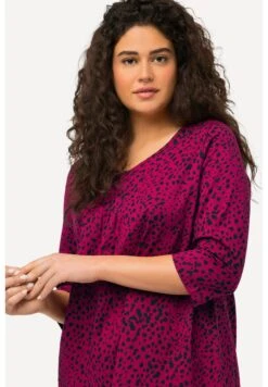 Ulla Popken Zierfalten A-Linie V-Ausschnitt3/4-Arm - Longsleeve - Rubin -Kleding Discount Winkel e66f01f77bc84bc18a8519653497b11c