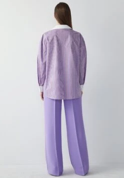 Ipekyol Oversize Striped Poplin With Embroidered Pocket - Overhemd - Lilac -Kleding Discount Winkel e8209946855947548497fb4738d5dfbd