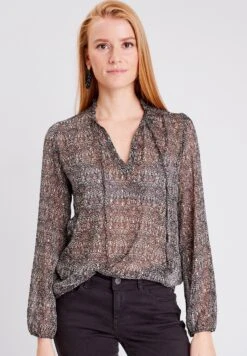 Langen Armeln - Blouse - Noir