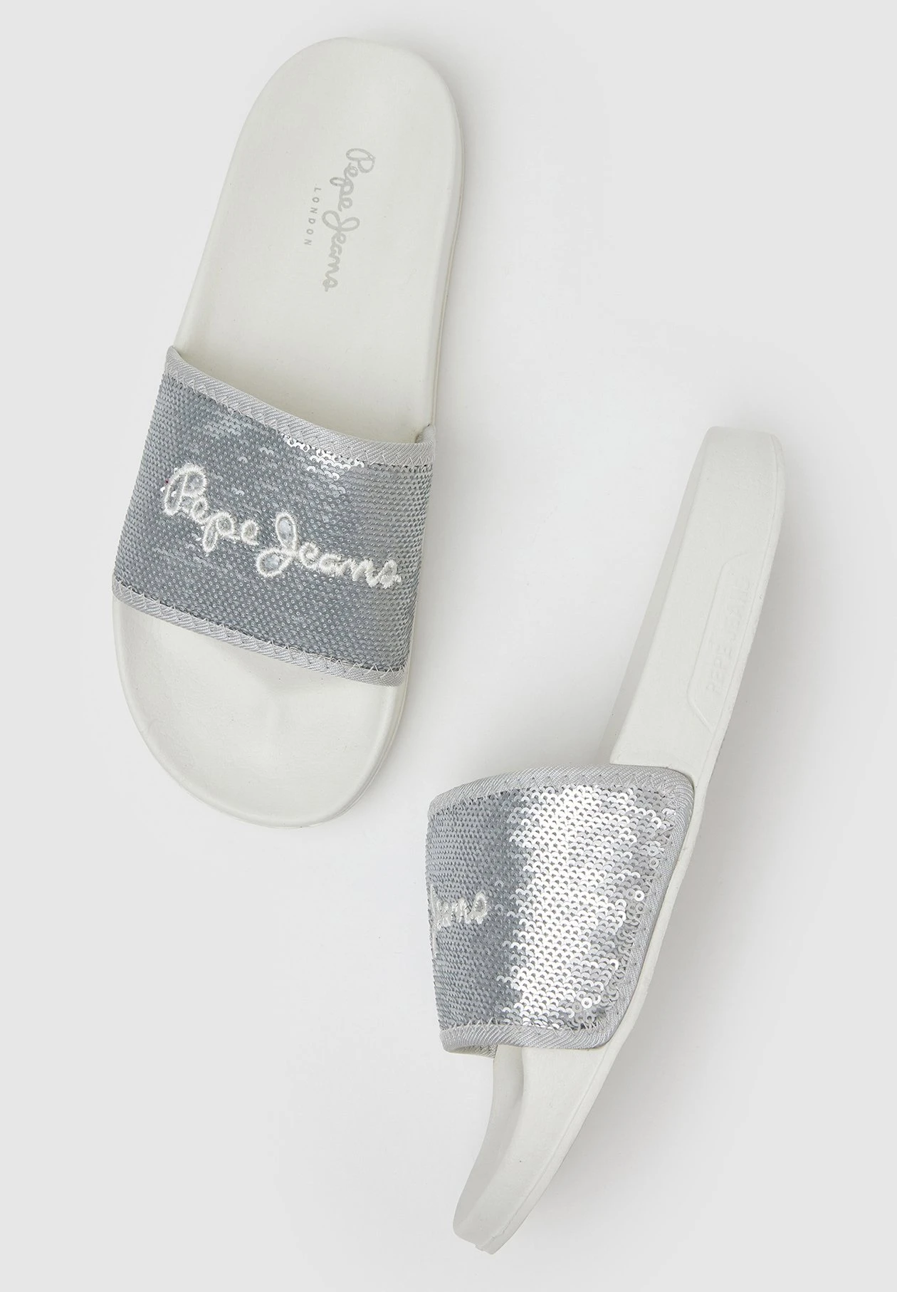 Pepe Jeans Slider Sweet W - Badslippers - Pearl Silver 3 Pepe Jeans Slider Sweet W - Badslippers - Pearl Silver - Afbeelding 3