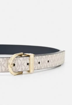 MICHAEL Michael Kors Reversible Belt - Riem - Navy/Gold-Coloured -Kleding Discount Winkel f73e46d24d3548bbbcb4797595e794d6