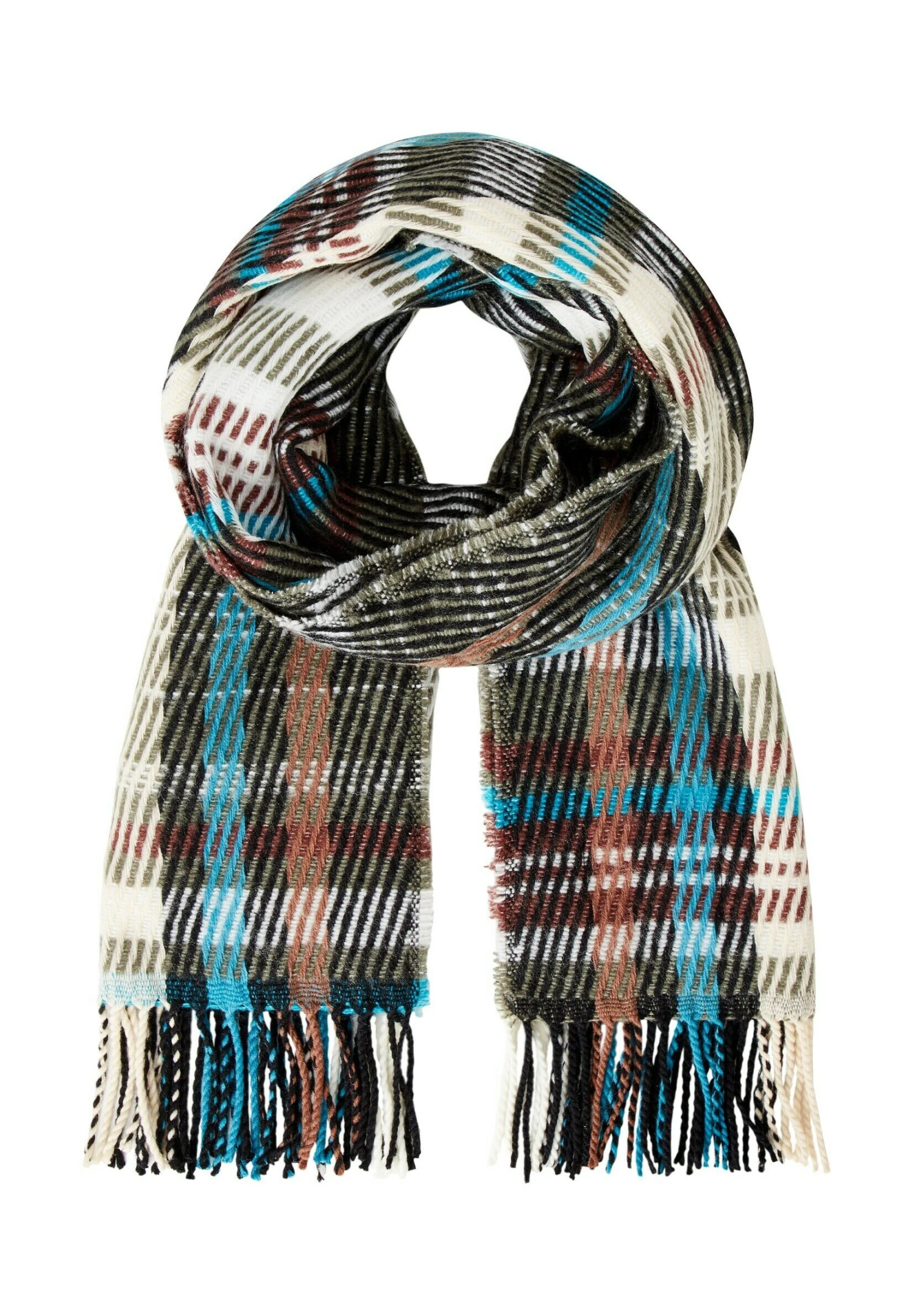 Tom Tailor Accessoire Mit Karomuster - Sjaal - Green Large Check 1 Tom Tailor Accessoire Mit Karomuster - Sjaal - Green Large Check