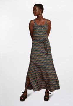 Bestsellers 6 King Louie Allison Mariani Stripe - Maxi-Jurk - Black