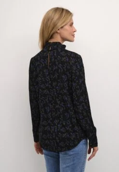 Kaffe Katrine Amber - Blouse - Black Purple Flower Print -Kleding Discount Winkel fc78aa1a31754199ba4199201ef91868