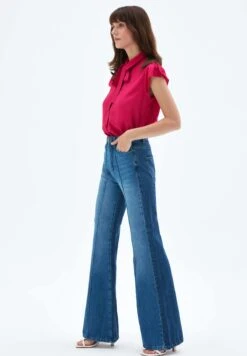 Bell Bottoms - Flared Jeans - Navy Blue -Kleding Discount Winkel fc915451e5c444e583a51fb2f131f324