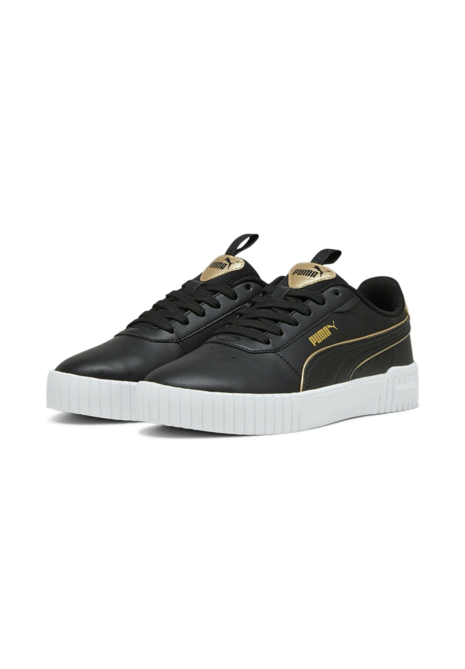Puma Carina 2.0 Pop Up - Sneakers Laag - Black Gold White 2 Puma Carina 2.0 Pop Up - Sneakers Laag - Black Gold White - Afbeelding 2