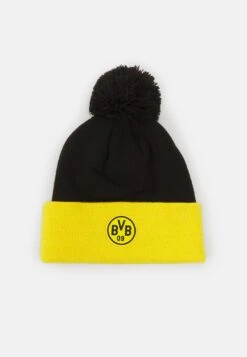 Puma Bvb Borussia Dortmund Pom Beanie Unisex - Fanartikel -Black/Cyber Yellow